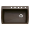 22-In X 33.5-In Single-Basin Granite Drop-In Or Undermount 5-Hole Residential Kitchen Sink in Cafe Brown 22-In X 33.5-In Single-Basin Granite Drop-In Or Undermount 5-Hole Residential Kitchen Sink in Cafe Brown