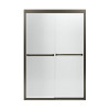42.62-in to 47.62-in W x 69.68-in H Sliding Shower Door in Deep Bronze with Frosted Glass Pattern 42.62-in to 47.62-in W x 69.68-in H Sliding Shower Door in Deep Bronze with Frosted Glass Pattern