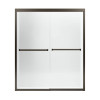 54.37-in to 59.37-in W x 69.68-in H Sliding Shower Door in Deep Bronze 54.37-in to 59.37-in W x 69.68-in H Sliding Shower Door in Deep Bronze