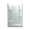 Alcove Shower Kit 36-in L x 48-in W x 74.75-in H in White Alcove Shower Kit 36-in L x 48-in W x 74.75-in H in White