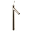 Bathroom Faucet Vessel Faucet with Lever Handle, QuickClean and EcoRight Technology - Less Metal Pop-Up Drain Assembly in Brushed Nickel