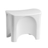 Composite Freestanding Shower Seat in White