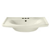 Grande Pedestal Lavatory Top without Pedestal Leg with Three Faucet Holes (4 Centers) in Linen