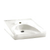 Wheelchair Users Bathroom Wall Mounted Sink with Center Faucet Hole in White