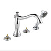 Delta T4797-LHP Cassidy Roman Tub Filler with Hand Shower Less Handles in Polished Chrome
