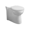 Elongated Right-Height Toilet Bowl with Seat in White