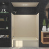 60-in x 32-in x 60-in Solid Surface Tub Wall Surround in Matrix Khaki