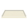 60 x 30 Solid Surface Shower Base Right Drain in Biscuit