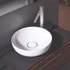 16.5-in Round Vitreous China Vessel Sink in White