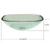16.5-in Square Clear Glass Vessel Sink