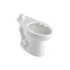 Elongated Bowl Only,Back Spud with Slotted Rim For Bedpan Holding, in White