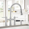 Pull Down Kitchen Bridge Faucet 1.5 gpm in Stainless Finish