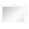 35.43 X 1.30 X 24.02 LED-Backlit Contemporary Mirror with Touch Sensor