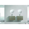 LED-Backlit Left and Right Contemporary Mirrors Kit with Touch Sensor