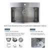 32-in x 22-in x 10-in 16 Gauge Super Single Bowl, Stainless Steel Kitchen Sink, Micro Edge Dual Mount Installation, with MR2 Holes