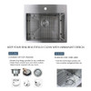 25-in x 22-in x 10-in 16 Gauge Single Bowl, Stainless Steel Kitchen Sink, Micro Edge Dual Mount Installation, with 4 Holes