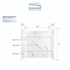 Transolid EWK603272-41 Expressions 32" X 60" X 72" 3-Piece Tub/Shower Wall Kit, In Bianca