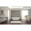 71-in L x 32-in W x 21-in H Resin Stone Freestanding Bathtub with center drain, in White