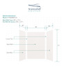 Transolid EWK484872-31 Expressions 48" X 48" X 72" 3-Piece Shower Wall Trimmable Kit, In White