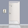 Transolid EWKX484896-31 Expressions 48" X 48" X 96" 6-Piece Shower Wall Trimmable Kit with Extension Kit, In White
