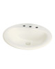 Transolid TL-1558-08 Vitreous China Drop-in Lavatory with 8-in Centerset in Biscuit