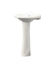 Transolid Madison Grande Vitreous China Lavatory Sink with 4-in centers for use with TP-1410 Pedestal Leg, in White