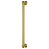 Rohl 1261IB 24-in Decorative Grab Bar in Italian Brass