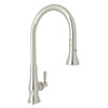 Rohl A3420LMPN-2 Pull-Down Kitchen Faucet With Metal Lever Handle In Polished Nickel