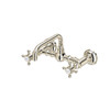 Rohl A1423XMPN-2 Acqui Wall Mount Bridge Bathroom Faucet with Cross Handle, Polished Nickel