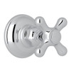Rohl A2912XMAPCTO Trim for Volume Control and 4-Port Dedicated Diverter with Cross Handle in Polished Chrome