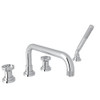 5-Hole Deck Mount Tub Filler with Metal Campo Wheel in Polished Chrome