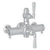 Exposed Thermostatic Valve with Metal Lever in Polished Chrome