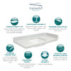49 in. W x 22.25 in. D Quartz Vanity Top in Milan White with 4in Centerset and Rectangular Undermount Sink