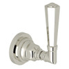 Rohl A4924LMPNTO 1/2-in Thermostatic/Diverter Control Trim with Metal Lever in Polished Nickel