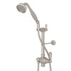 Riser Diverter, Handshower, Hose, Parking Bracket and 8" Thermostatic Outlet with Metal Lever in Satin Nickel