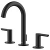 Widespread Faucet with Lever Handles in Matte Black