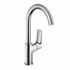 Hansgrohe 71130001 Logis Single-Hole Faucet 210 with Swivel Spout and Pop-Up Drain, 1.2 GPM, In Chrome