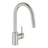 Grohe 32665DC3 Concetto Single-Handle Dual Spray Pull-Down Kitchen Faucet in Supersteel