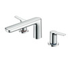 Three-Hole Roman Tub Filler Trim in Polished Chrome
