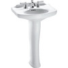 Toto LPT754.4#01 Whitney 4" Faucet Center Pedestal Lavatory in Cotton