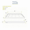 Transolid FL4832L-31 FL-Series Linear 48-in x 32-in Rectangular Alcove Shower Base with Left Hand Drain in White