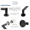12-inch Grab Bar, In Black