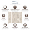 Transolid SWK603696-49 SaraMar 36-In X 60-In X 96-In 3-Piece Shower Wall Trimmable Kit, In Sand Creme
