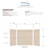 36-In X 60-In X 60-In 3-Piece Tub Wall Kit, In Cashew
