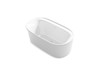 Sterling 60-in Spectacle Freestanding Bathtub with Chrome Traditional Tub Filler and Drain, White Sterling 60-in Spectacle Freestanding Bathtub with Chrome Traditional Tub Filler and Drain, White