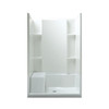 Sterling KSA-72280100-N 48-in Seated Shower Kit with Accessory Kit in White/Nickel