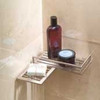 9.4in Metal Corner Shelf, Left in Satin Nickel 9.4in Metal Corner Shelf, Left in Satin Nickel