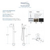 Transolid Roslyn Floor Mounted Tub Filler with Hand Shower, Brushed Nickel