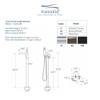 Transolid Roslyn Floor Mounted Tub Filler with Hand Shower, Matte Black