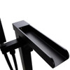Transolid Roslyn Floor Mounted Tub Filler with Hand Shower, Matte Black